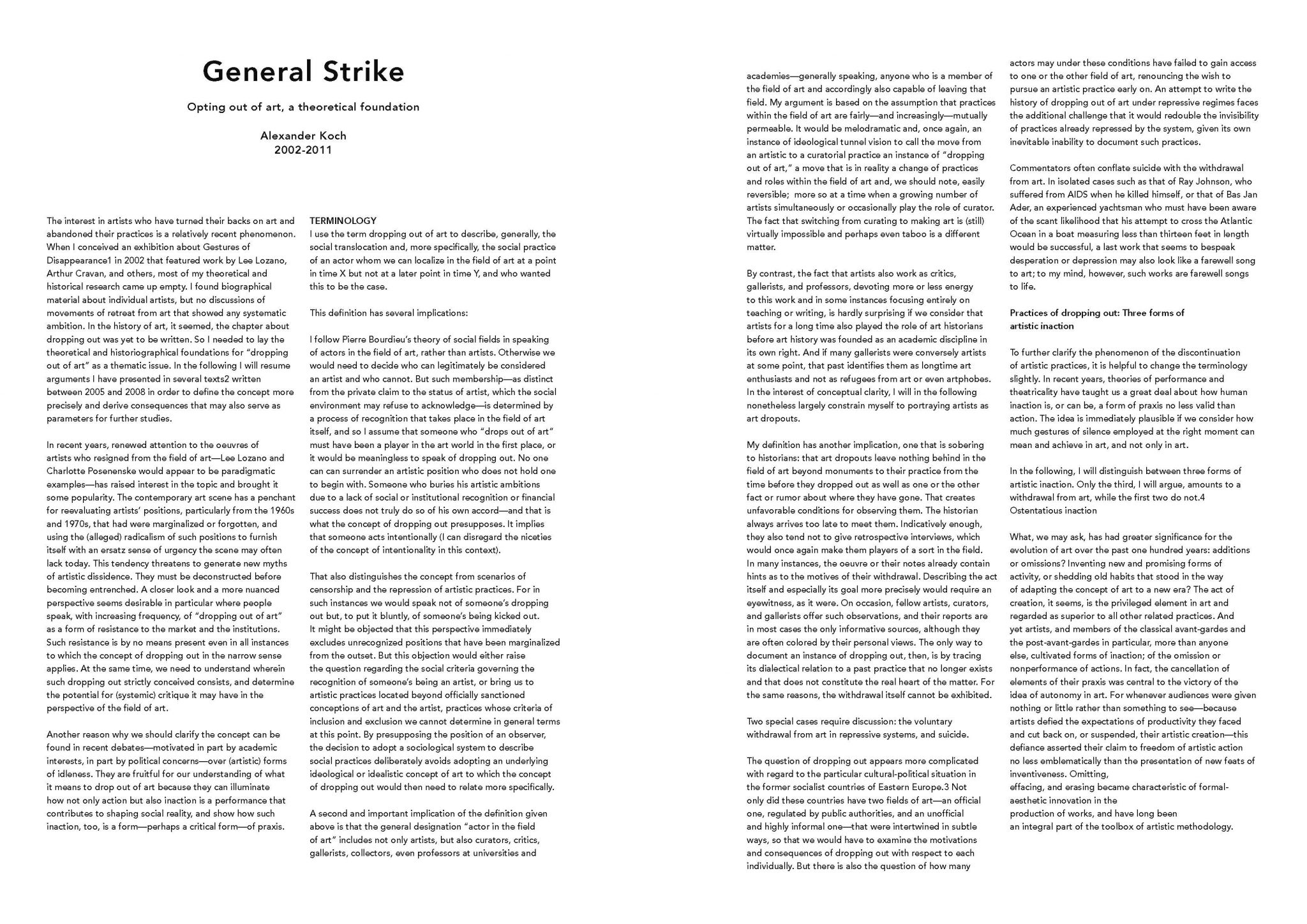 Gestures of Disappearance