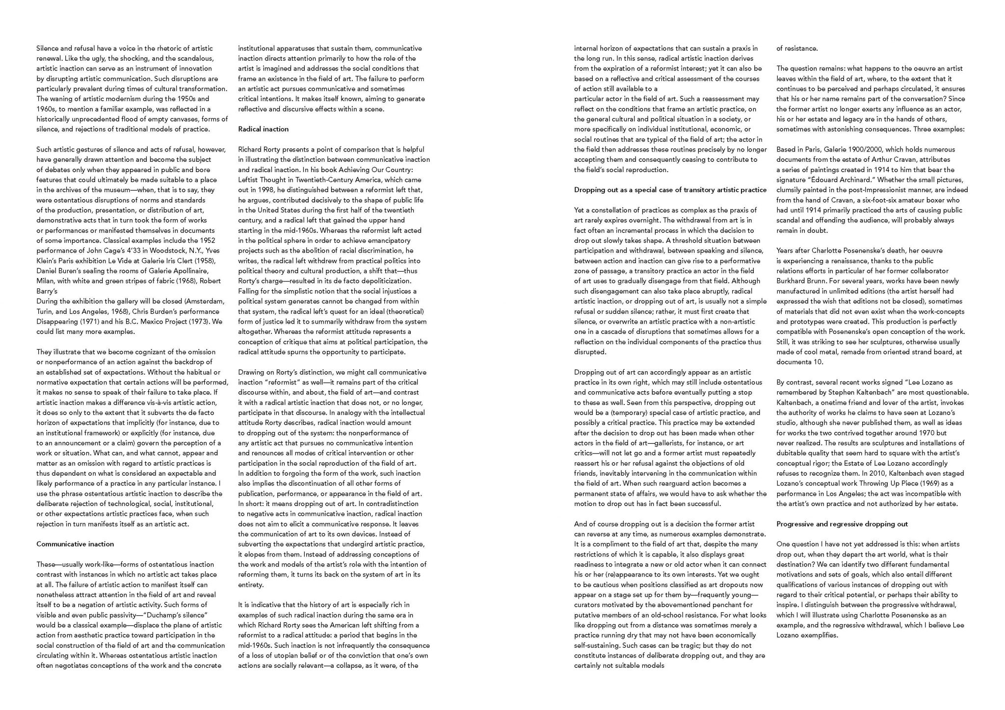Gestures of Disappearance